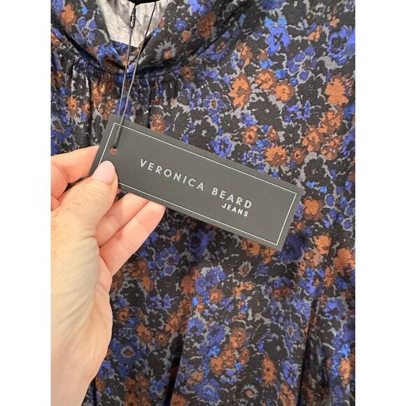 NWT Veronica Beard Gretna Dress Sapphire Multi Print Size L - Picture 11 of 12